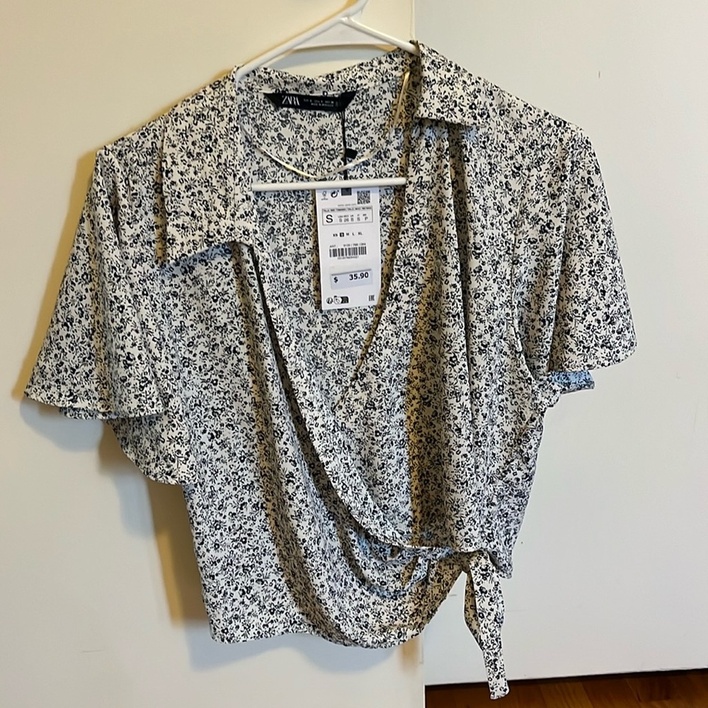 NWT Zara wrap shirt
